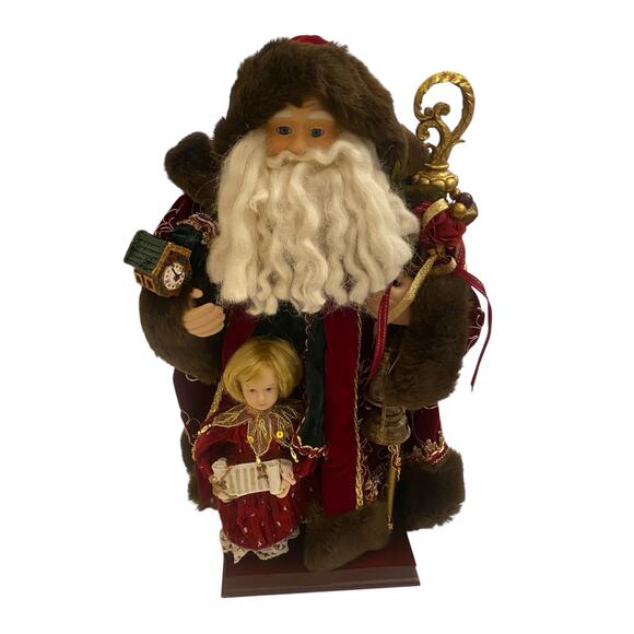 NIB GRANDEUR NOEL 16" Fabric Santa Claus VTG 2001 Christmas Toys Collector's Ed. - Picture 16 of 16
